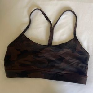 Brown camo flow y bra